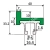 Профильная направляющая для конвейера, PD-3C-S (с боковым упором), алюминий + UHMW-PE, L=3000, EMT - Евромеханика